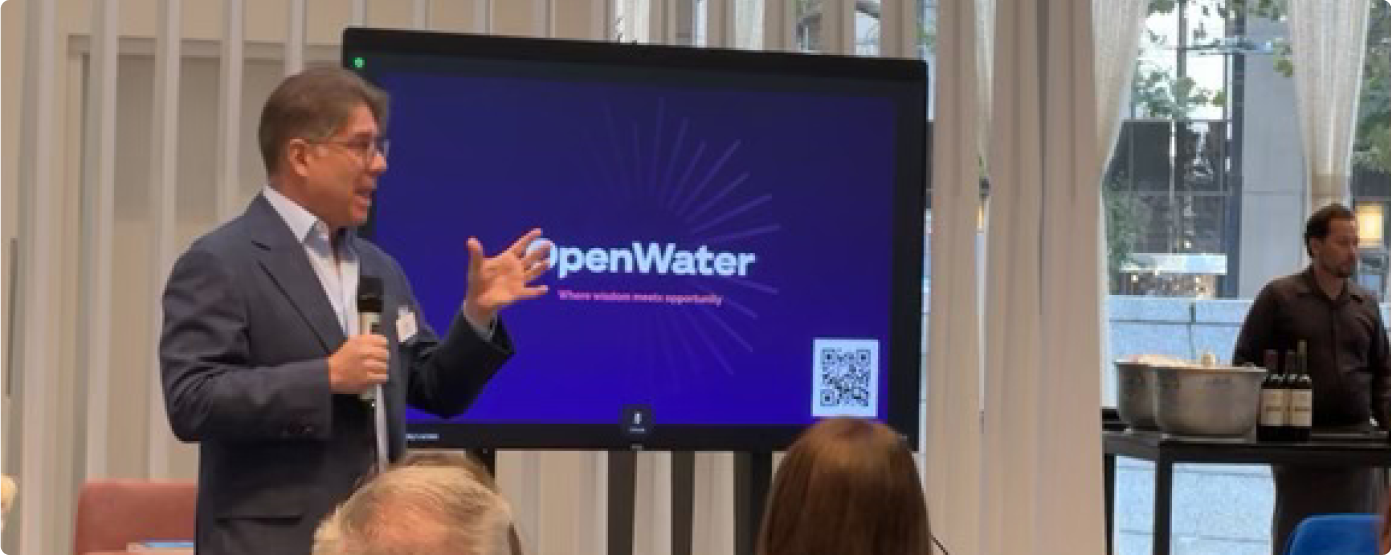 OpenWater member presenting
